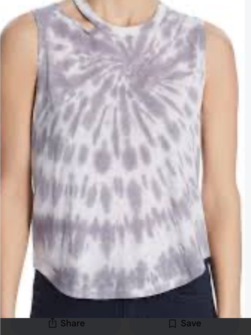 Chaser Gray Tie-Dye Muscle Tee